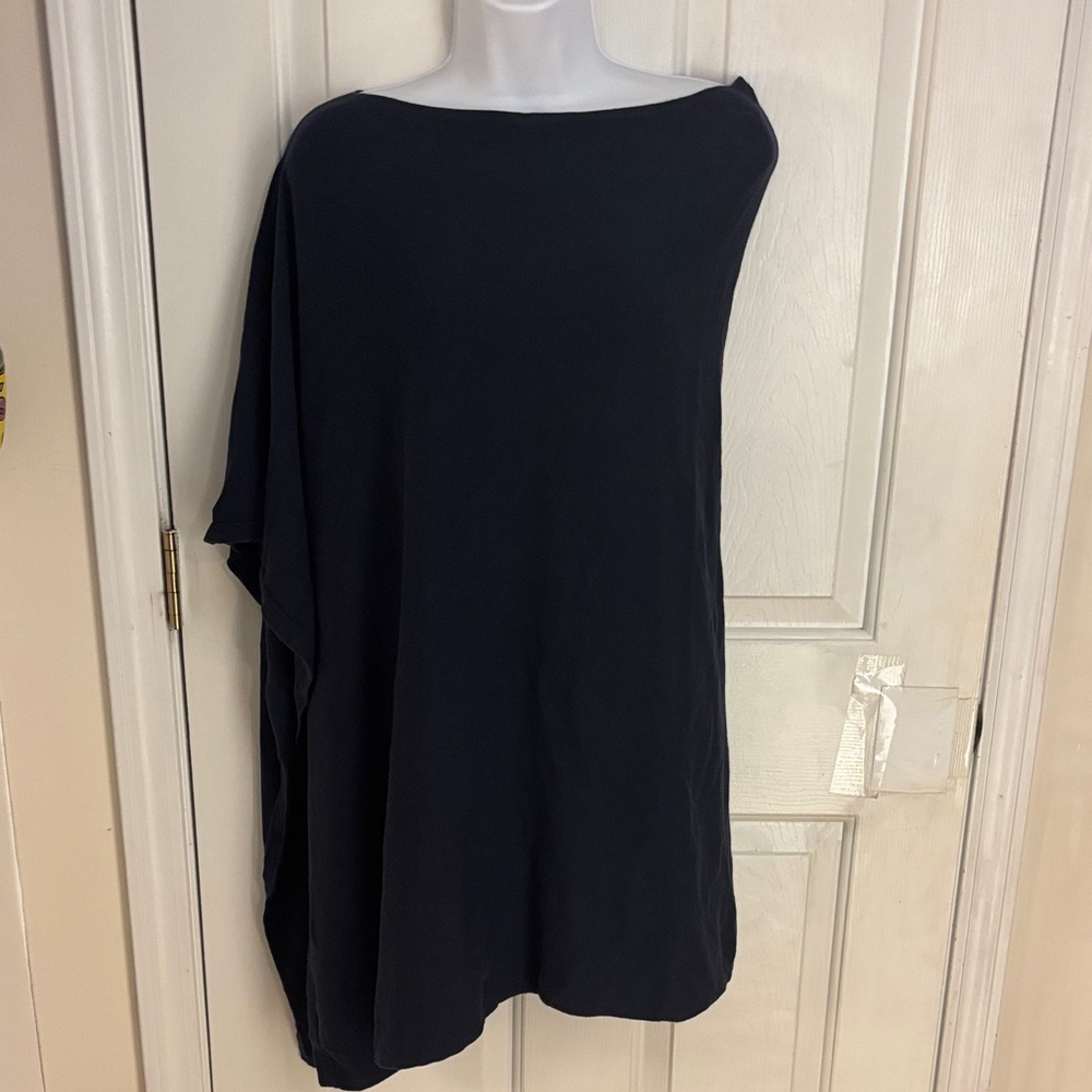 Crown & ivy Elegant Blue Poncho Top